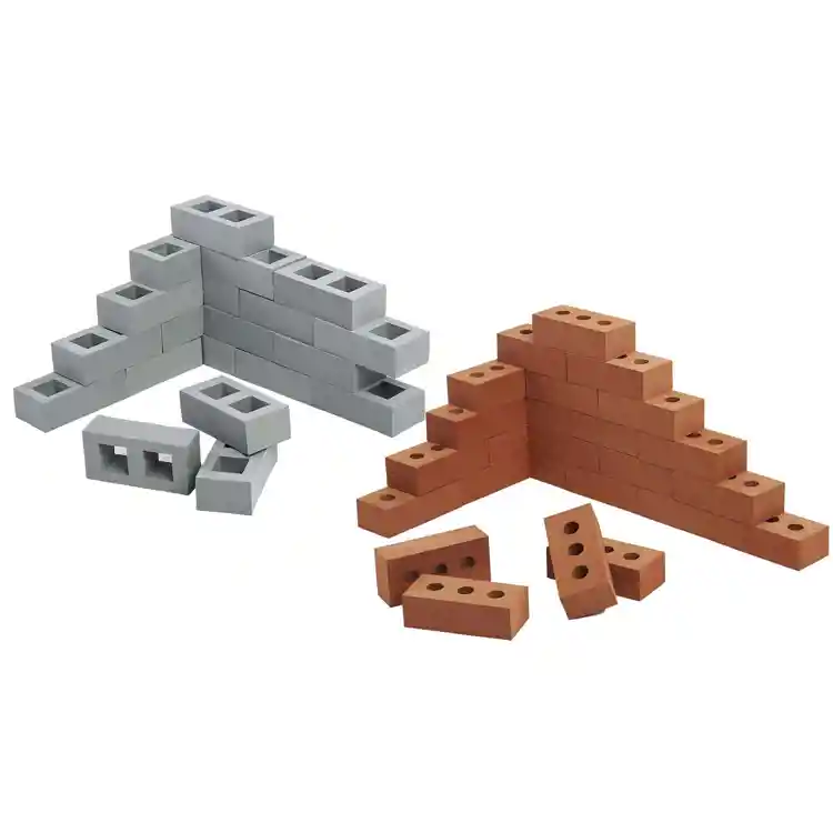 Foam Brick & Cinder Block Set