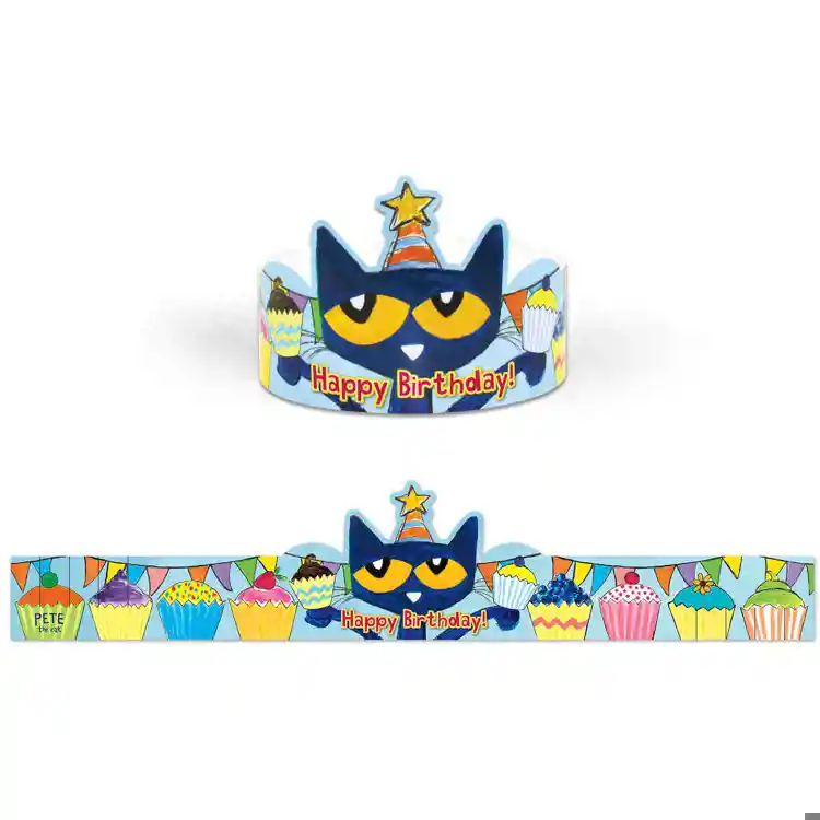 Pete the Cat Happy Birthday Crowns