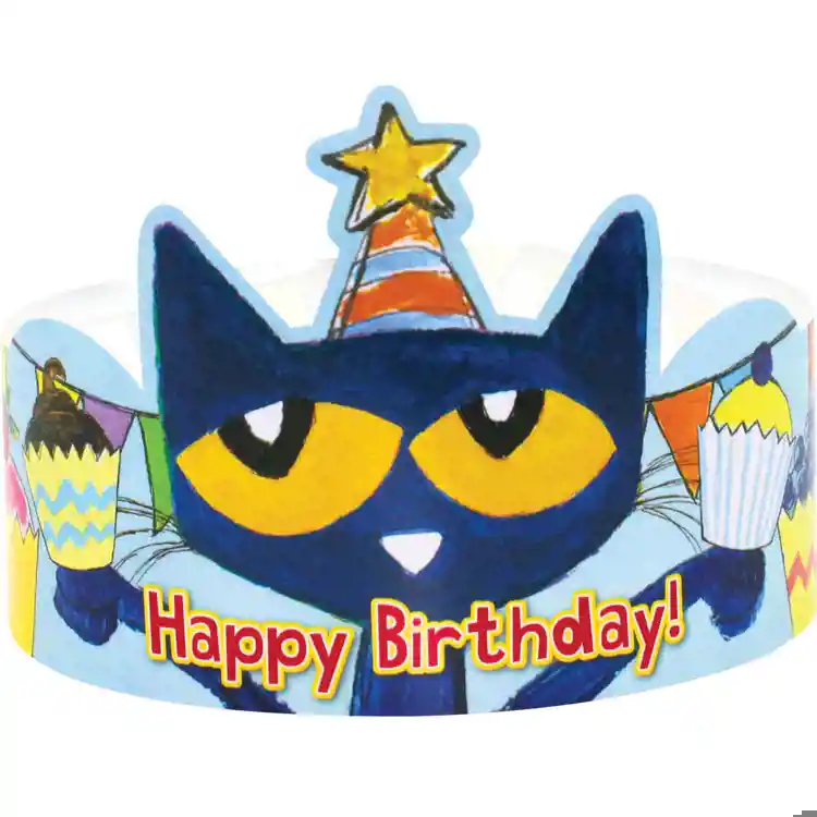 Pete the Cat Happy Birthday Crowns