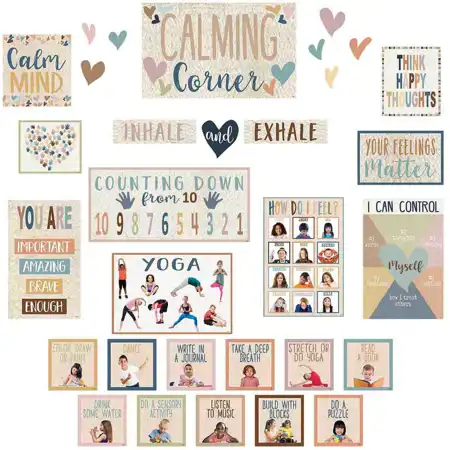 Everyone is Welcome Calming Corner Bulletin Board Set