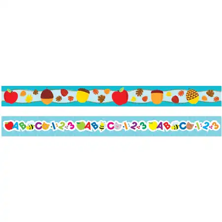 Fall Back to School Double-Sided Straight Border