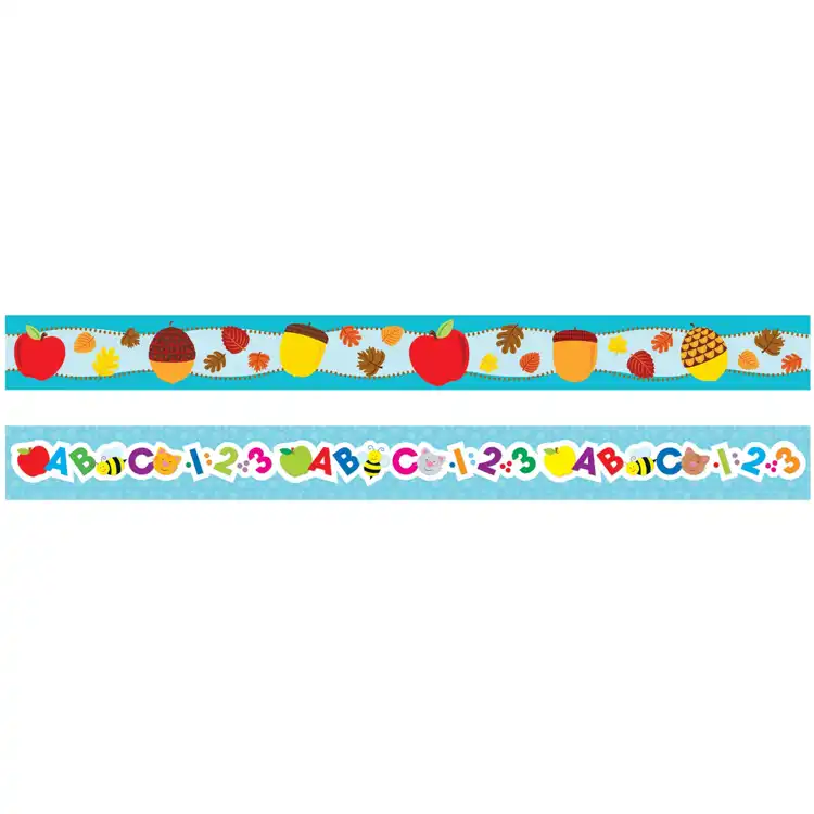 Fall Back to School Double-Sided Straight Border