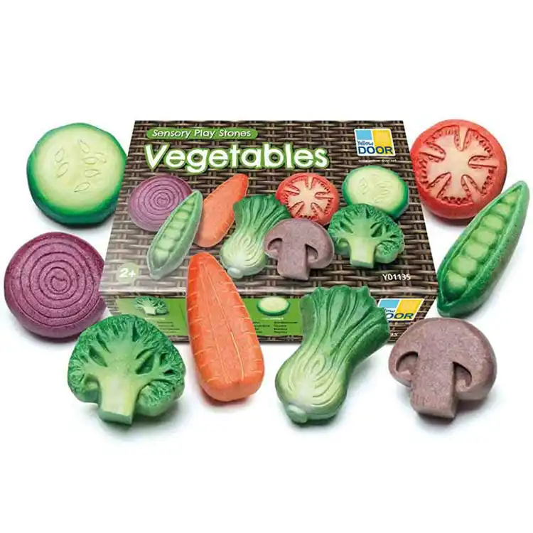 Fruit & Vegetable Sensory Play Stones Set