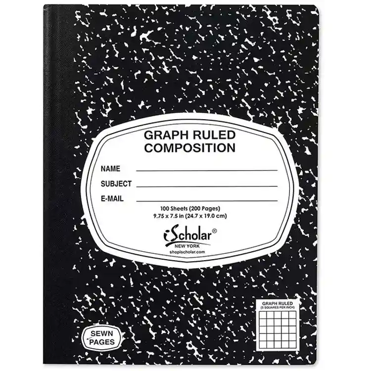 Graph (Quad) Ruled Composition Book, Sewn-Dozen