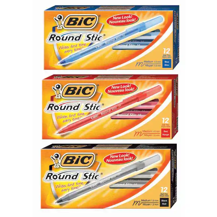 Bic® Medium Point Round Stic® Pens