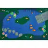 KID$ Value Classroom Rugs™, Tranquil Pond, Rectangle 4' x 6' Blue