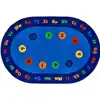 KID$ Value Plus Classroom Rug, Circletime Early Learning, Oval 6' x 9'