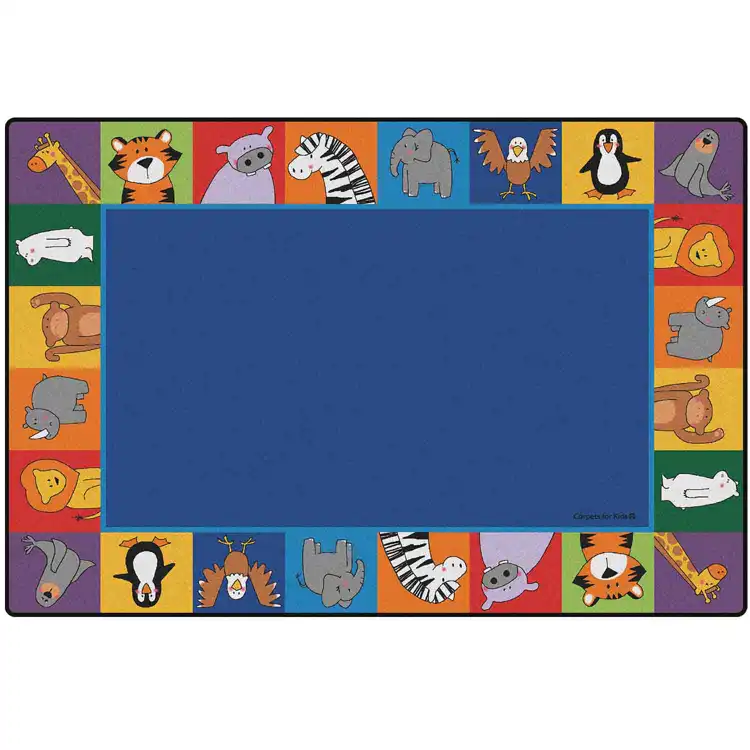 KID$ Value Plus Classroom Rugs™, Zoo Animal Seating Rug