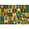 KIDSoft™ Alphabet Blocks Classroom Rug, Nature's Colors