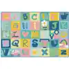 KIDSoft™ Alphabet Blocks Classroom Rug, Tranquil Colors