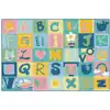 KIDSoft™ Alphabet Blocks Classroom Rug, Tranquil Colors