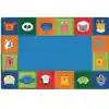 KIDSoft™ Baby Animals Border Rug, Primary Colors