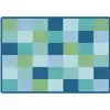 KIDSoft™ Block Seating Rug, Contemporary Colors Rectangle 6' x 9'