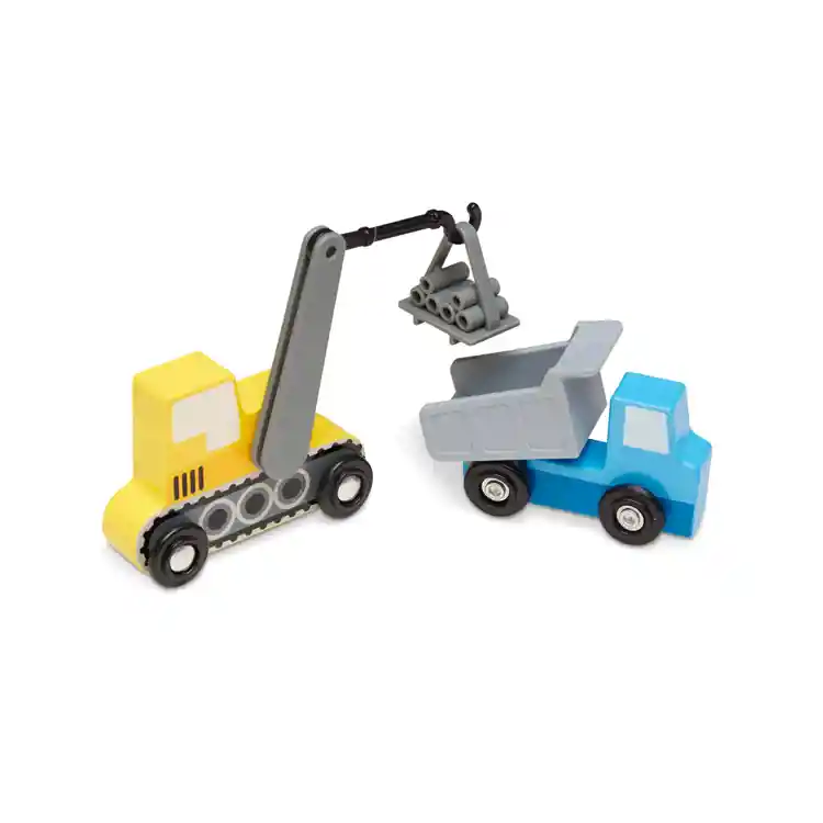 Melissa & Doug Wooden Construction Site Vehicles