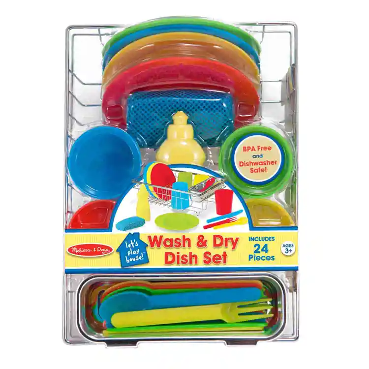 Melissa & Doug® Wash & Dry Dish Set