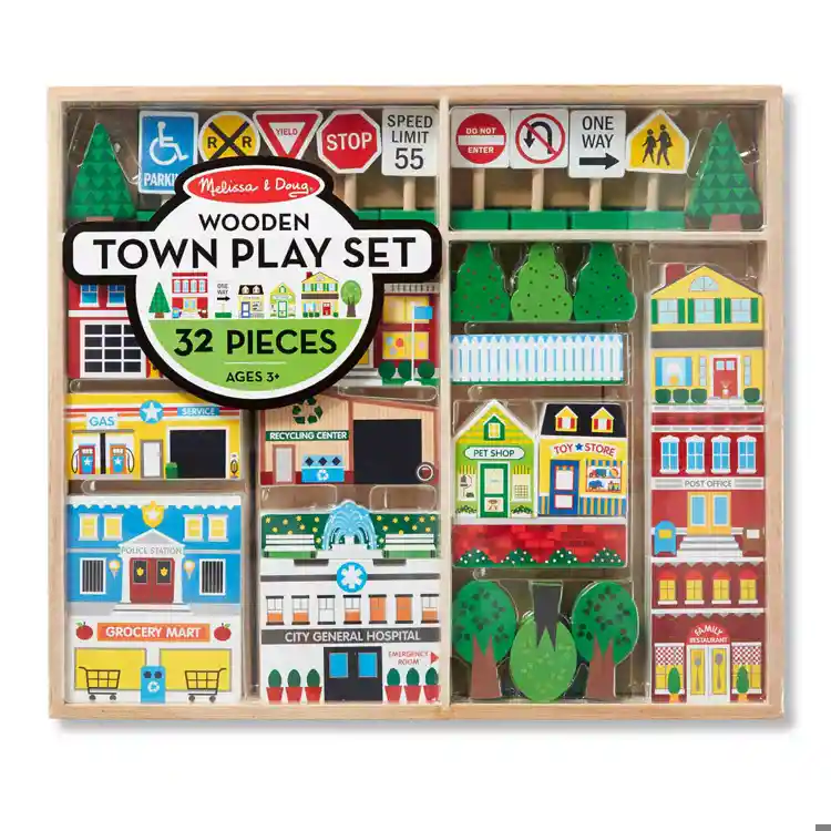 Melissa & Doug Town Blocks Play Set