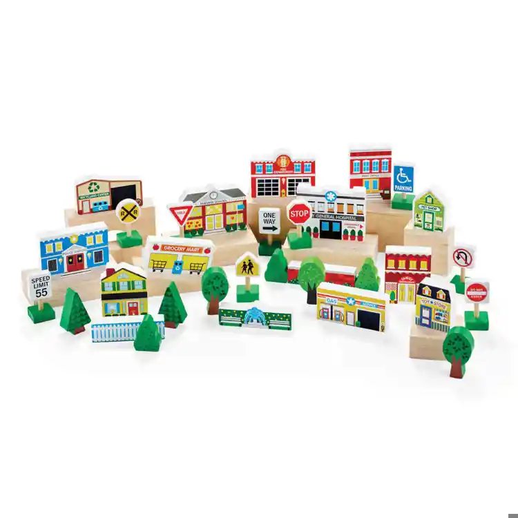 Jumbo Roadway Rug & Town Play Set