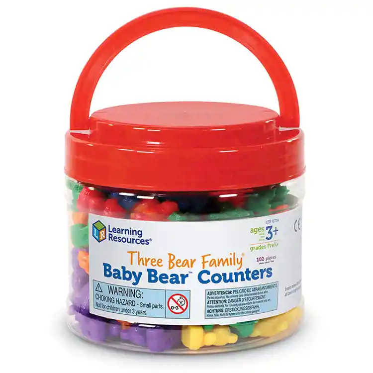 Three Bear Family Baby Bear Counters  Set of 102