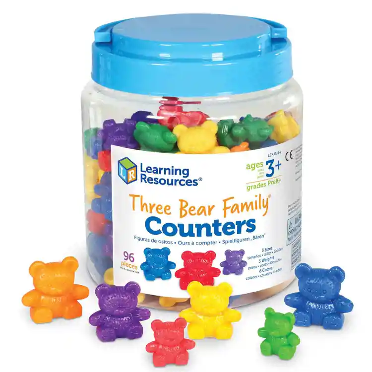 Three Bear Family® Counters, Rainbow Set