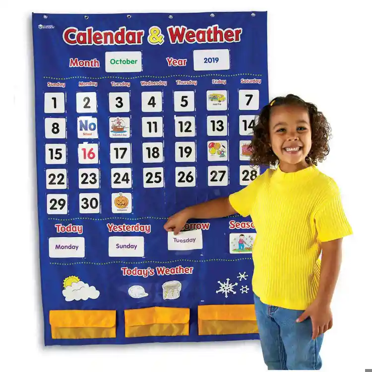 Calendar and Weather Pocket Chart