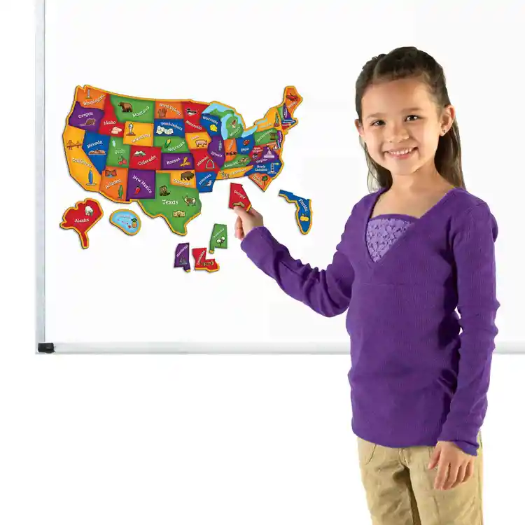 Magnetic US Map Puzzle