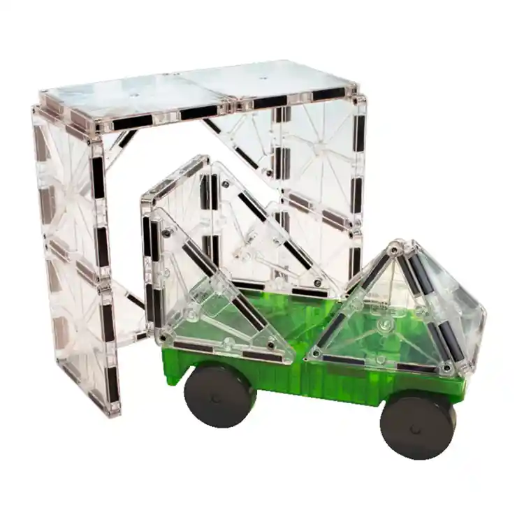 MAGNA-TILES® Cars Expansion Set, Green & Yellow