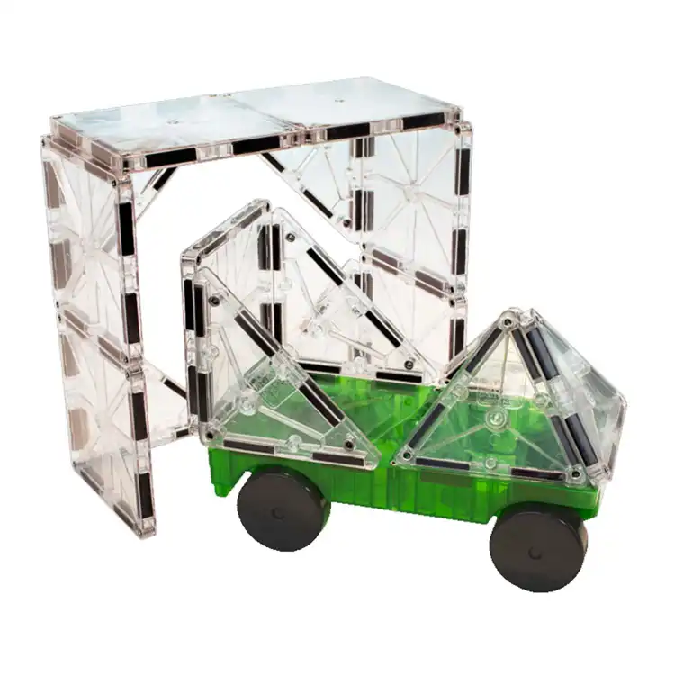 MAGNA-TILES® Cars Expansion Set, Green & Yellow