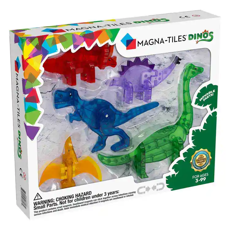 MAGNA-TILES® Dinos, 5 Piece Set