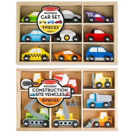Melissa & Doug  Wooden Vehicle Set