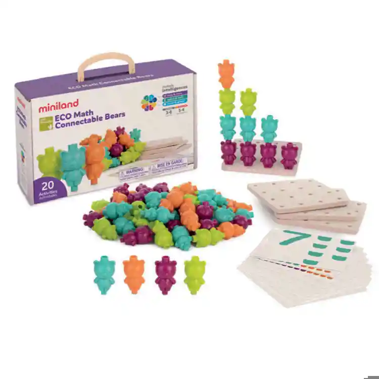 Eco-Friendly Bear Peg Activity Set