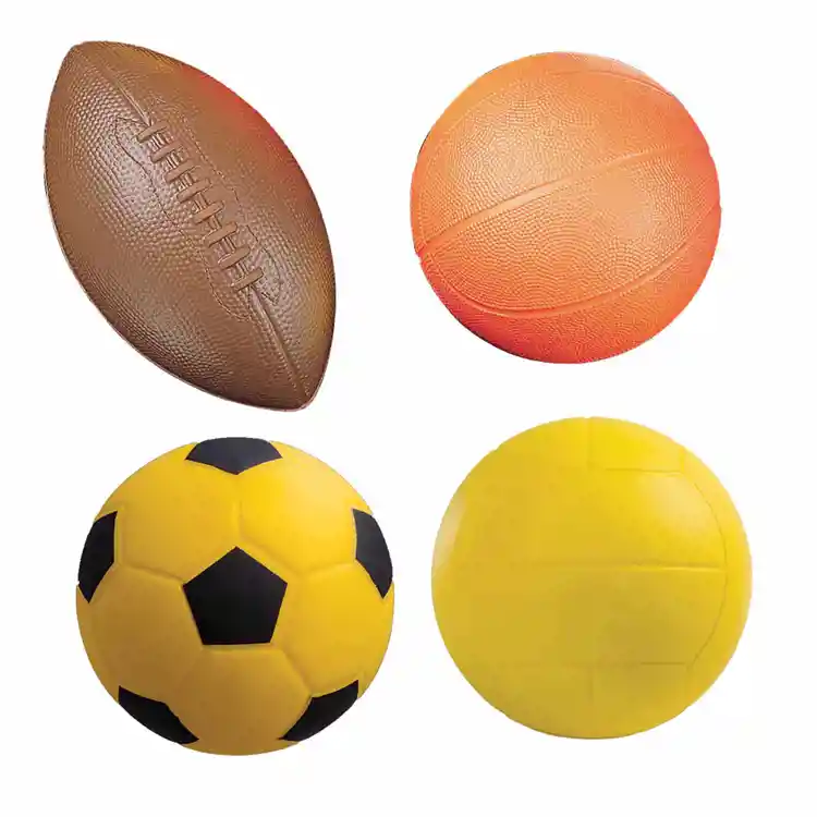 Coated Foam Balls, Set of 4