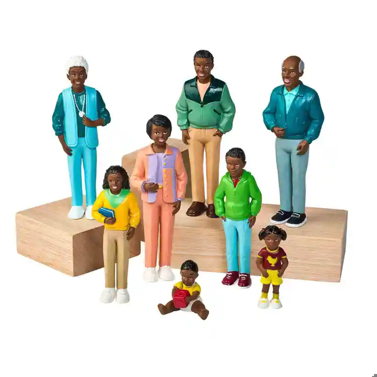 African-American Pretend Play Family