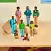 African-American Pretend Play Family