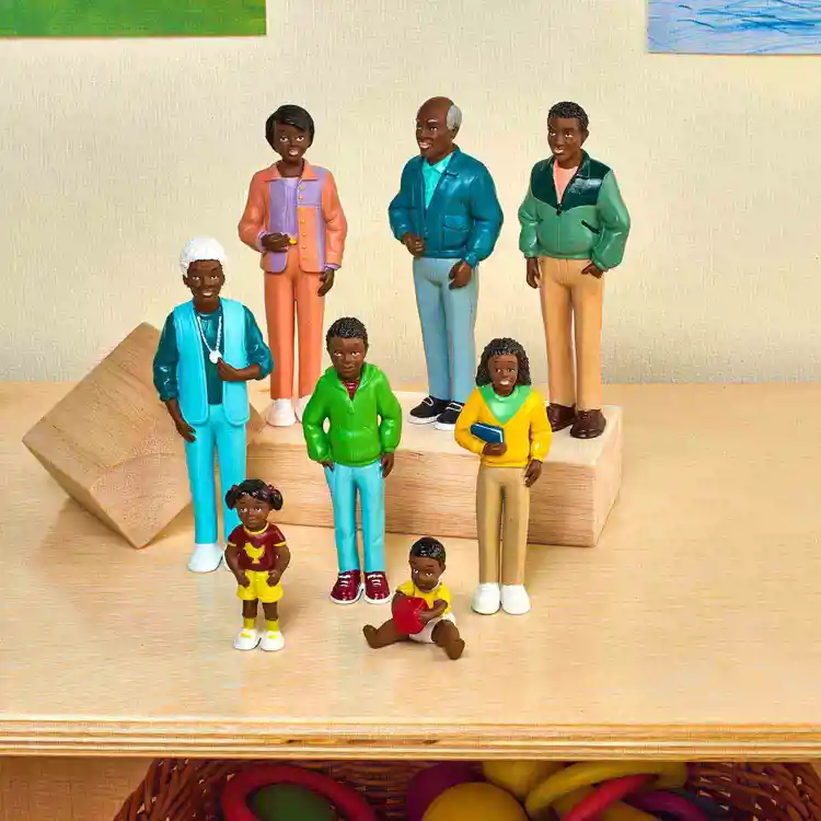 African-American Pretend Play Family