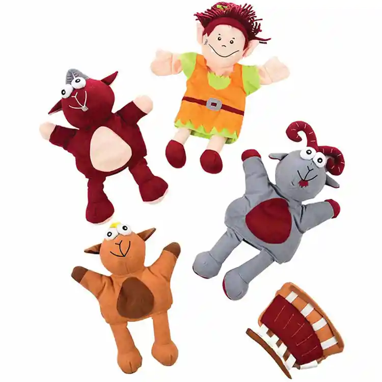 Three Billy Goats Gruff Puppet Set