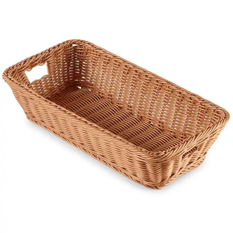 Plastic Woven Basket with Handles - Multi-Use