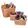 Rectangular Nesting Plastic Woven Baskets