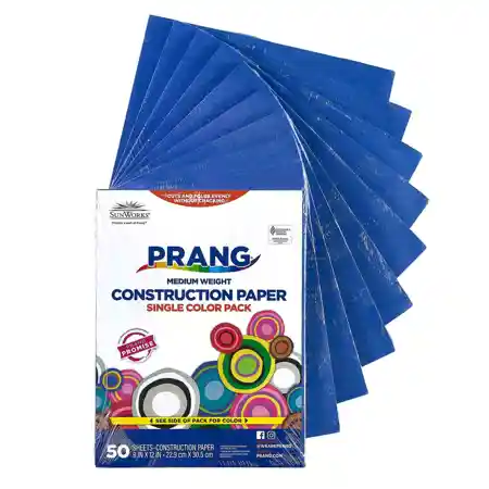 Bulk Construction Paper, 9" x 12", Bright Blue