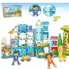 PicassoTiles 3-in-1 Magnetic Tiles Aquarium, Safari, and Metro Set