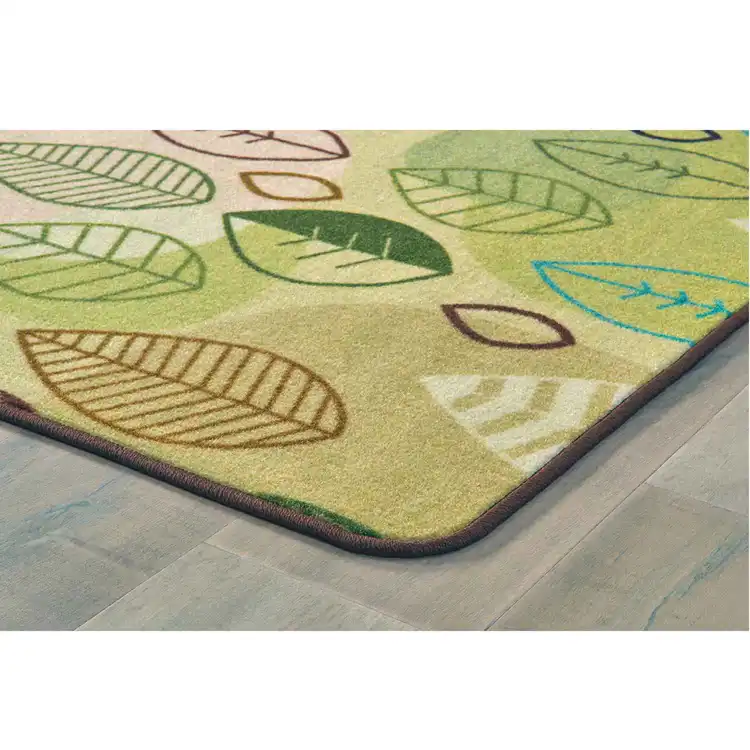Pixel Perfect™ Peaceful Spaces Leaf Rug, Tan