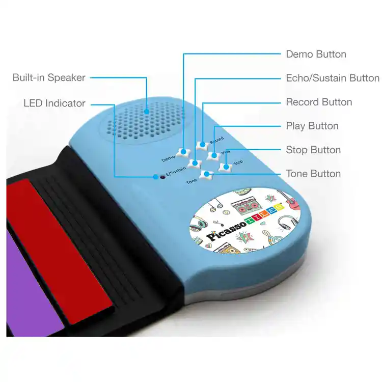 Colorful Roll-Up Keyboard