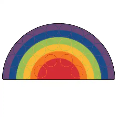 Rainbow Rows Classroom Rug