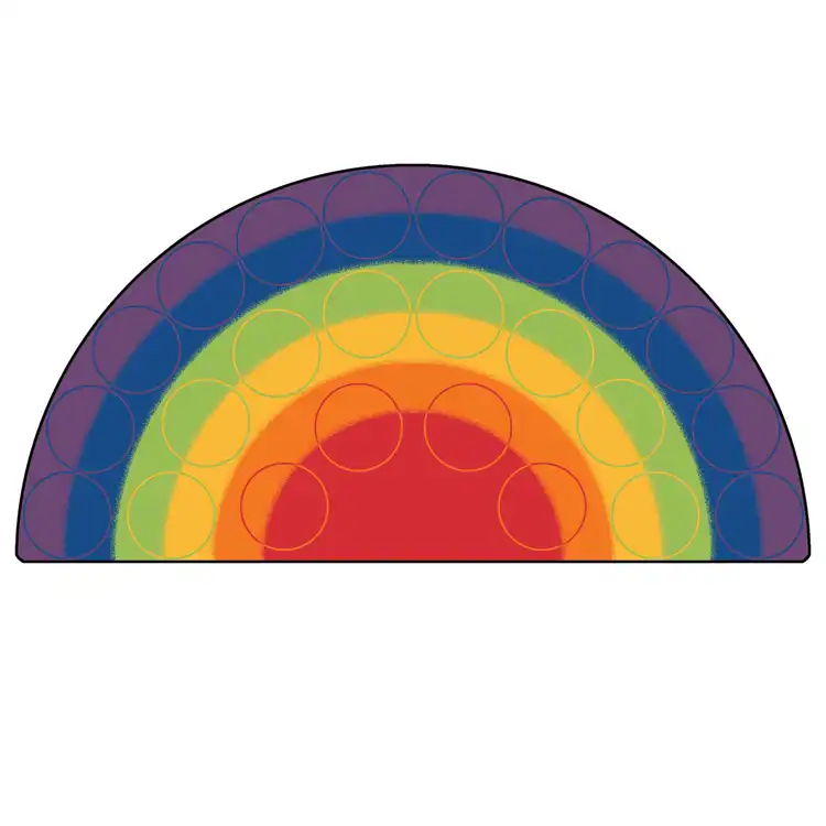Rainbow Rows Classroom Rug