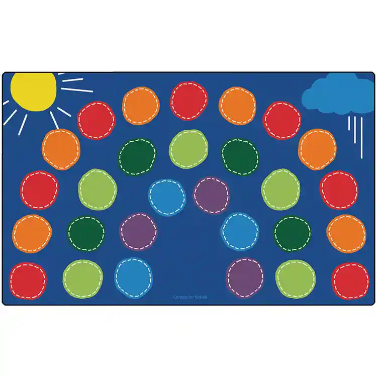 Rainbow Seating Classroom Rug