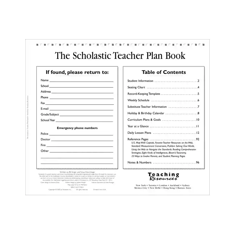 Scholastic Teacher Plan Book