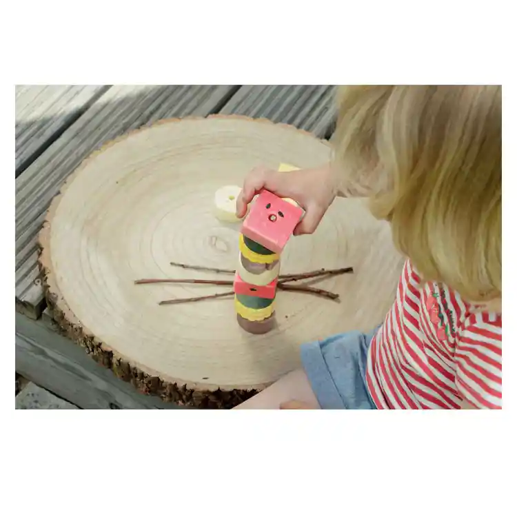 Sensory Play Stones, Threading Kebabs