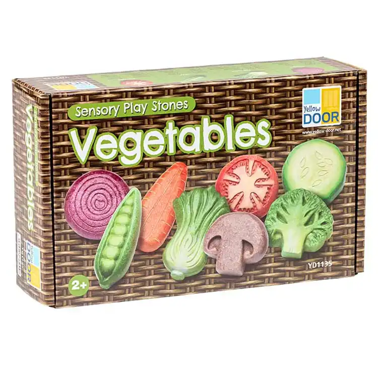Sensory Play Stones, Vegetables