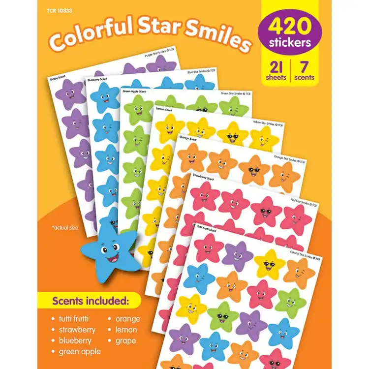 Smelly Stickers Variety Pack, Colorful Stars