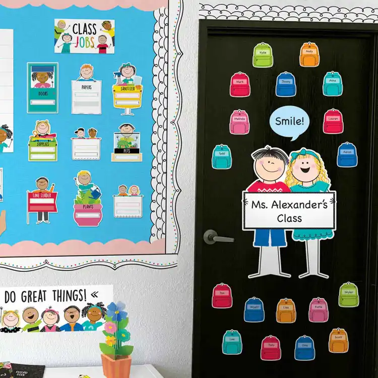 Stick Kids All Are Welcome Bulletin Board Set