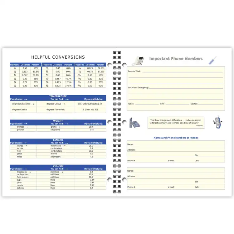 Student Assignment Books, Set of 10